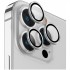 Защитное стекло Uniq Optix Camera Lens protector Aluminium (3 шт.) 0.25 мм для камеры iPhone 14 Pro/14 Pro Max, цвет Серебристый (Silver) (IP6.1P-6.7PM-LENSSIL)
