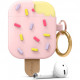 Силиконовый чехол с карабином Elago Ice Cream Silicone Hang case для AirPods 1&2, цвет Розовый (EAP-ICE-LPK)