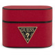 Чехол Guess Saffiano PU leather case with metal logo для AirPods Pro, цвет Красный (GUACAPVSATMLRE)