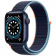 Умные часы Apple Watch Series 6 GPS, 40 мм, корпус из алюминия цвет Синий, нейлоновый ремешок цвет Темно-синий