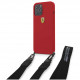 Чехол Ferrari On-Track Liquid silicone Strap & metal logo Hard для iPhone 12 Pro Max, цвет Красный (FESTRAHCP12LRE)