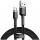 Кабель Baseus Cafule Cable USB to USB Type-C 3 A 0.5 м, цвет Черный/Серый (CATKLF-AG1)