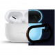 Силиконовый чехол с карабином Elago Slim silicone Hang case для AirPods Pro, цвет Белый с синим свечением в темноте (Nightglow blue) (EAPPSM-HANG-LUBL)