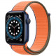 Умные часы Apple Watch Series 6 GPS, 44 мм, корпус из алюминия цвет Синий, нейлоновый ремешок цвет "Кумкват"