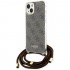 Чехол Guess Crossbody PC/TPU 4G Hard + Nylon cord для iPhone 15, цвет Коричневый (GUHCP15SHC4SEW)