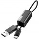 Кардридер Baseus Pendant 2 в 1 (USB-C, Micro-SD card), цвет Черный (ACDKQ-HG01)