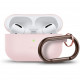 Силиконовый чехол с карабином Elago Slim silicone Hang case для AirPods Pro, цвет Розовый (EAPPSM-HANG-PK)
