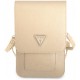 Сумка Guess Wallet Bag Saffiano Triangle logo для смартфонов, цвет Бежевый (GUWBSATMLG)