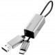 Кардридер Baseus Pendant 2 в 1 (USB-C, Micro-SD card), цвет Серебристый (ACDKQ-HG0S)