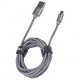 Кабель Dorten Micro USB to USB Metallic Series 1.2 м, цвет Серый (DN128200)