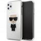 Чехол Karl Lagerfeld TPU collection Karl Iconik Hard для iPhone 11 Pro Max, цвет Блестящий серебристый (KLHCN65TPUTRIKSL)