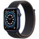 Умные часы Apple Watch Series 6 GPS, 44 мм, корпус из алюминия цвет Синий, нейлоновый ремешок цвет Черный
