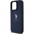 Чехол U.S. Polo Assn. PU Round Double horse logo Hard (MagSafe) для iPhone 15 Pro Max, цвет Синий (USHMP15XPSRTB)