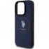 Чехол U.S. Polo Assn. PU Round Double horse logo Hard (MagSafe) для iPhone 15 Pro, цвет Синий (USHMP15LPSRTB)