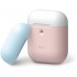 Силиконовый чехол Elago A2 Duo Case для AirPods 2 Wireless, цвет Розовый с Белой и Голубой крышками (EAP2DO-PK-WHPBL)