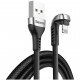 Кабель Baseus Green U-shaped Lamp Mobile Game Cable USB For Lightning 2.4 A 1 м, цвет Черный (CALUX-A01)