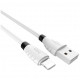 Кабель Hoco X27 Excellent charge High-elastic TPE braid Lightning 1 м, цвет Белый