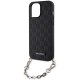 Чехол Karl Lagerfeld PU Saffiano Monogram + Wrist chain Hard для iPhone 13 Pro Max, цвет Черный (KLHCP13XSACKLHPK)