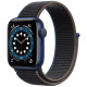 Умные часы Apple Watch Series 6 GPS, 40 мм, корпус из алюминия цвет Синий, нейлоновый ремешок цвет Черный