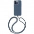 Чехол Uniq COEHL MUSE Leatherette with Strap (MagSafe) для iPhone 15 Pro, цвет Синий (IP6.1P(2023)-MUSMSBLU)