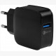 Сетевое зарядное устройство EnergEA Ampcharge USB QC3.0 18W, цвет Черный (CHR-AC-QC3P1-EU)