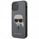 Чехол Karl Lagerfeld PU Saffiano Karl's Head Hard для iPhone 12/12 Pro, цвет Серебристый (KLHCP12MSAKHSL)