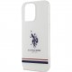 Чехол U.S. Polo Assn. PC/TPU Double Horse logo Tricolor stripes Hard для iPhone 15 Pro Max, цвет Прозрачный (USHCP15XHBCST)