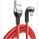 Кабель Baseus Green U-shaped Lamp Mobile Game Cable USB For Lightning 2.4 A 1 м, цвет Красный (CALUX-A09)