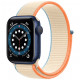 Умные часы Apple Watch Series 6 GPS, 40 мм, корпус из алюминия цвет Синий, нейлоновый ремешок цвет Кремовый