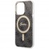 Чехол Guess MagSafe PC/TPU 4G Hard для iPhone 13 Pro, цвет Черный/Золотой (GUHMP13LH4STK)