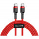 Кабель Baseus  Cafule Series USB Type-C to USB Type-C PD2.0 60W Flash charge Cable (20V 3A) 1 м, цвет Красный (CATKLF-G09)