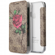 Чехол-книжка Guess Flower Desire 4G Booktype PU/Roses для iPhone 7/8/SE 2020, цвет Коричневый (GUFLBKP74GROB)