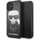 Чехол Karl Lagerfeld PU Leather Iconik Karl Hard для iPhone 11, цвет Черный (KLHCN61IKPUBK)