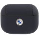 Чехол BMW Signature leather with metal logo для AirPods Pro, цвет Синий (BMAPSSLNA)