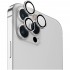 Защитное стекло Uniq OPTIX Camera Lens protector Aluminium для камеры iPhone 15 Pro Max, цвет Серебристый (IP6.7P(2023)-ALENSSIL)