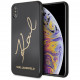 Чехол Karl Lagerfeld Double Layer Karl signature Hard Glitter для iPhone XS Max, цвет Черный (KLHCI65DLKSBK)