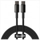 Кабель Baseus Tungsten Gold Fast Charging Cable USB Type-C - USB Type-C 100W 2 м, цвет Черный (CATWJ-A01)