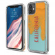 Чехол Elago Sand case California для iPhone 11, цвет Неоновый оранжевый/Пастельно-голубой (ES11SD61-CAL)