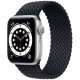 Умные часы Apple Watch Series 6 GPS, 40 мм, корпус из алюминия цвет Серебристый, плетеный ремешок цвет Черный