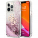 Чехол Guess Liquid Glitter 4G Big logo Hard для iPhone 13 Pro Max, цвет Розовый (GUHCP13XLG4GPI)