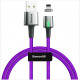 Магнитный кабель Baseus Zinc Magnetic Cable USB - Lightning 2.4 A 1 м, цвет Фиолетовый (CALXC-A05)
