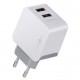 Сетевое зарядное устройство EnergEA Ampcharge 2 USB 3.4A + кабель Nylotough micro-USB, цвет Белый (DU34-NTK-MEU)