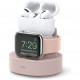 Силиконовая подставка Elago Mini Charging Hub для AirPods Pro/Apple Watch/iPhone (без ЗУ и кабеля), цвет Розовый песок (EST-DUOPRO-SPK)
