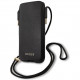 Чехол-сумка Guess Pouch PU Saffiano 4G (M size) для iPhone 12/12 Pro, цвет Черный (GUHCP12MSAPSBK)