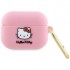 Чехол Hello Kitty Liquid silicone 3D Rubber Kitty Head для AirPods Pro, цвет Розовый (HKAP3DKHSP)
