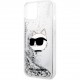 Чехол Karl Lagerfeld Liquid Glitter NFT Choupette head Hard для iPhone 15, цвет Серебристый (KLHCP15SLNCHCS)