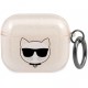 Чехол с карабином Karl Lagerfeld TPU Choupette Glitters with ring для AirPods 3, цвет Золотой (KLA3UCHGD)
