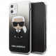 Чехол Karl Lagerfeld TPU/PC collection Karl Iconik Hard для iPhone 11, цвет Черный (KLHCN61TRDFKBK)