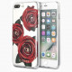 Чехол Guess Flower desire Transparent Hard PC/Roses для iPhone 7 Plus/8 Plus, цвет "Красная роза" (GUHCI8LROSTR)
