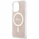 Чехол Guess MagSafe PC/TPU 4G Hard для iPhone 13 Pro, цвет Розовый/Золотой (GUHMP13LH4STP)